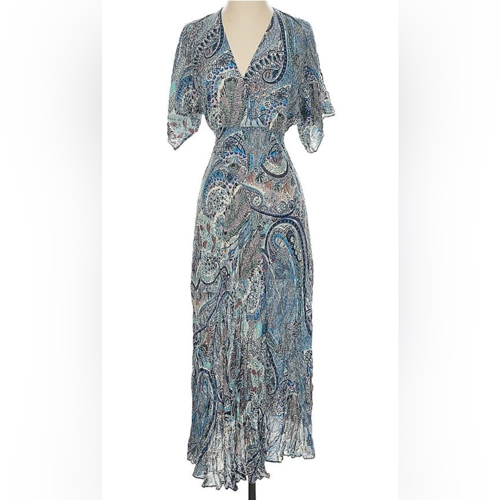 ba&sh Blue Paisley Maxi Dress